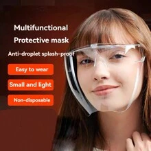 1PC Sáng Tạo Toàn Mặt Độ Nét Cao Hành Kính Chống Sương Mù, Chống Bắn, Chống Xịt Kính Che Mặt - trắng - Xem 1