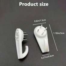 5/10Pcs Invisible Traceless Nail Hook, Wall Mounted Single Nail Hook, Wall Hanging Painting Hook, No-Drill Strong Load-Bearing Invisible Hook, Hanging Photo Picture Frame, Wedding Photo Hook