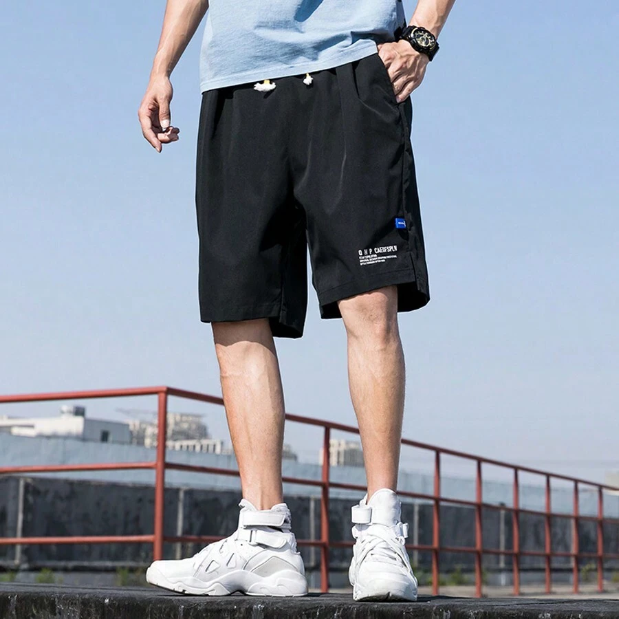 1 Quần Short Nam Vừa Vặn Vừa Vặn Quần Short Thể Thao Nhanh Khô Quần Short Đi Biển Mỏng Quần Short Mùa Hè - màu đen - Xem 1