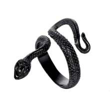 8pcs/Set Vintage Asymmetrical Dragon & Snake Adjustable Open Rings, Suitable For Men Daily Casual Wear - Antique Silver - View 5