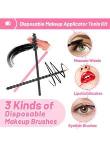 257号一次性化妆套装，含混合色调粉扑，化妆师必备工具，配有睫毛膏、唇刷、发夹和面部化妆海绵，带收纳盒，化妆刷套装，化妆刷套装，化妆刷套装，全套化妆工具，化妆刷套装，全套化妆工具，化妆刷套装，化妆刷套装，化妆礼品套装