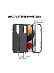 Funda protectora para teléfono a prueba de caídas, golpes y abrasiones, de Body completo, resistente, de tres en uno, compatible con iPhone, Galaxy, HONOR, REDMi, a prueba de agua y resistente a los arañazos