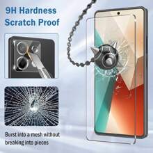 2 miếng kính cường lực trong suốt tương thích với Redmi Note 13 5G/4G miếng bảo vệ màn hình tương thích với Redmi Note 13 Pro 5G/4G kính bảo vệ 9H - Trong sáng - Xem 7