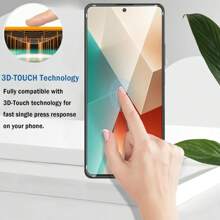 2 miếng kính cường lực trong suốt tương thích với Redmi Note 13 5G/4G miếng bảo vệ màn hình tương thích với Redmi Note 13 Pro 5G/4G kính bảo vệ 9H - Trong sáng - Xem 8