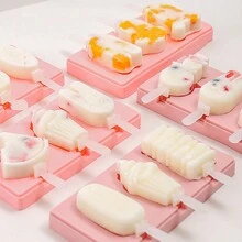 Cartoon Silicone DIY Popsicle Mold With Lid For Homemade Ice Cream, Ice Lolly And Ice Pop - Watermelon + Ice Cream + Rabbit - View 7