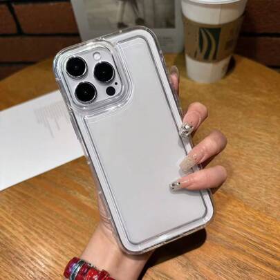 Funda de teléfono con amortiguador de choque transparente de cristal y bolsa de aire antiimpactos, adecuada para iPhone 11 12 13 14 15 7/8 X/XS XR XSMAX MINI PRO PLUS PROMAX/iPhone17/17pro/17Promax/iPhone16/16plus/16Promax/Air