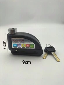 1入組自行車碟剎鎖警報電動摩托車鎖碟剎防盜鎖騎行裝備 - 黑色 - 查看 3