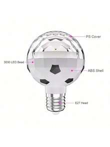 1 Piezas Foco luz LED giratorio, socket E27 - Multicolor - Ver 3