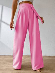 Women Pants - 粉色 - 查看 5