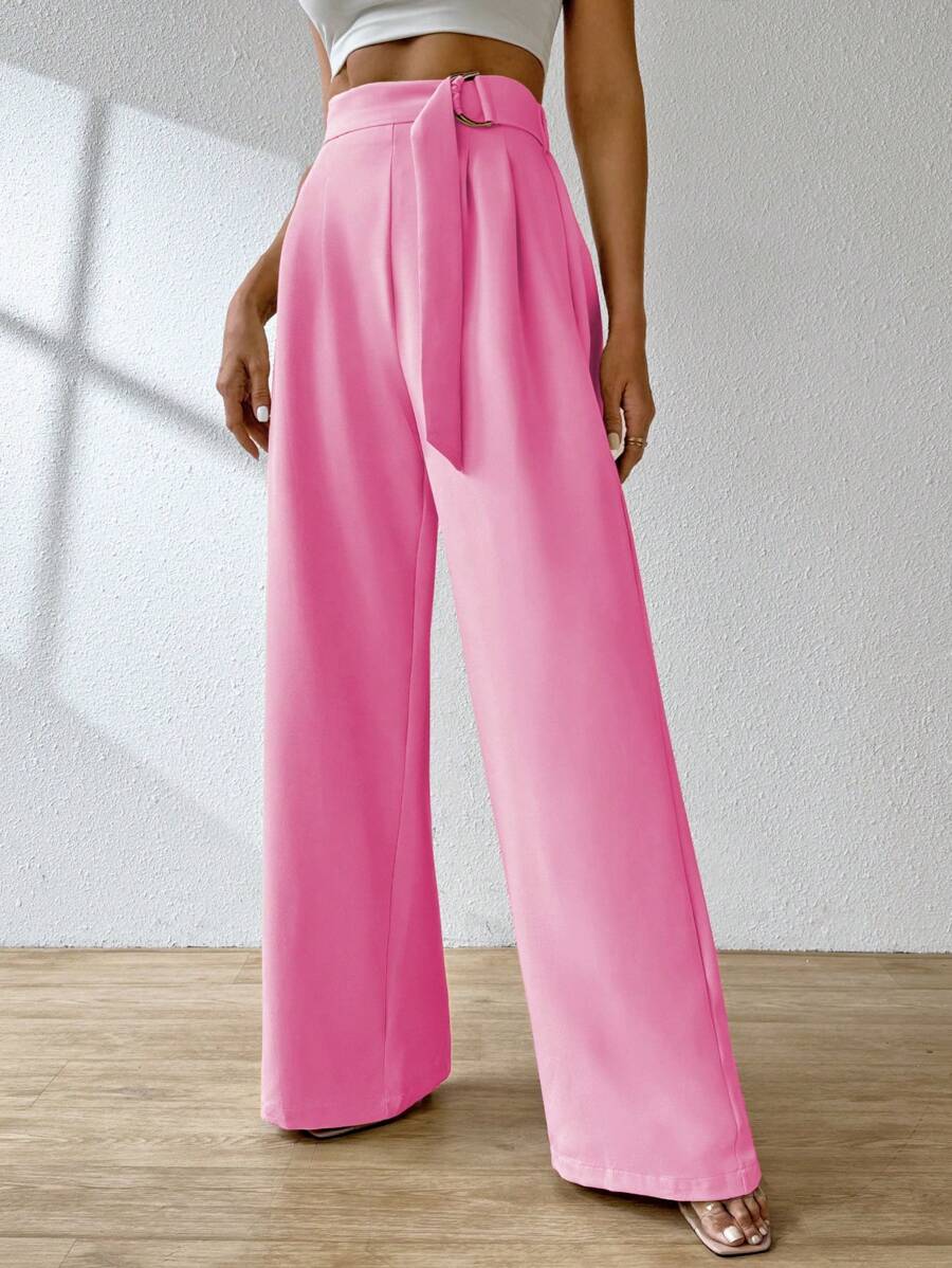 Women Pants - 粉色 - 查看 1