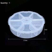 1pc Clear Plastic Jewelry Storage Box With Grids, Adjustable Compartments, For Beads And Earrings Rectangle Container - Various - View 11