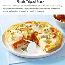 100pcs White Plastic Pizza Saver Stands Tripod Holder Fixed Bracket Pizza Box Holder Kitchen Baking Accessory - White - View 9
