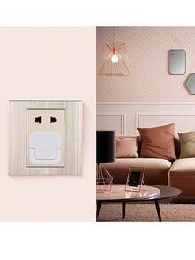 6入組[2孔+3孔]組合防電安全插座套，兒童防護插頭套 - 白色 - 查看 5