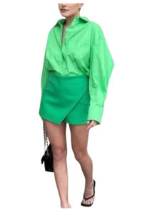 Women Shorts - Màu xanh Bạc hà - Xem 2