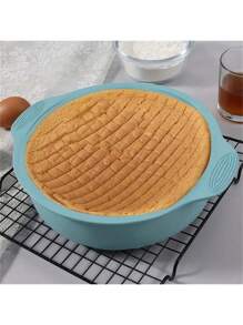 6入組矽膠廚房烘焙工具套裝，包括不粘矽膠烤盤、矽膠蛋糕模具、烤盤、甜甜圈盤、矽膠松餅杯和蛋糕盤 - 藍色 - 查看 6