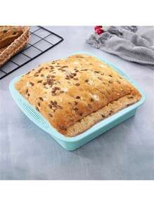 6入組矽膠廚房烘焙工具套裝，包括不粘矽膠烤盤、矽膠蛋糕模具、烤盤、甜甜圈盤、矽膠松餅杯和蛋糕盤 - 藍色 - 查看 3