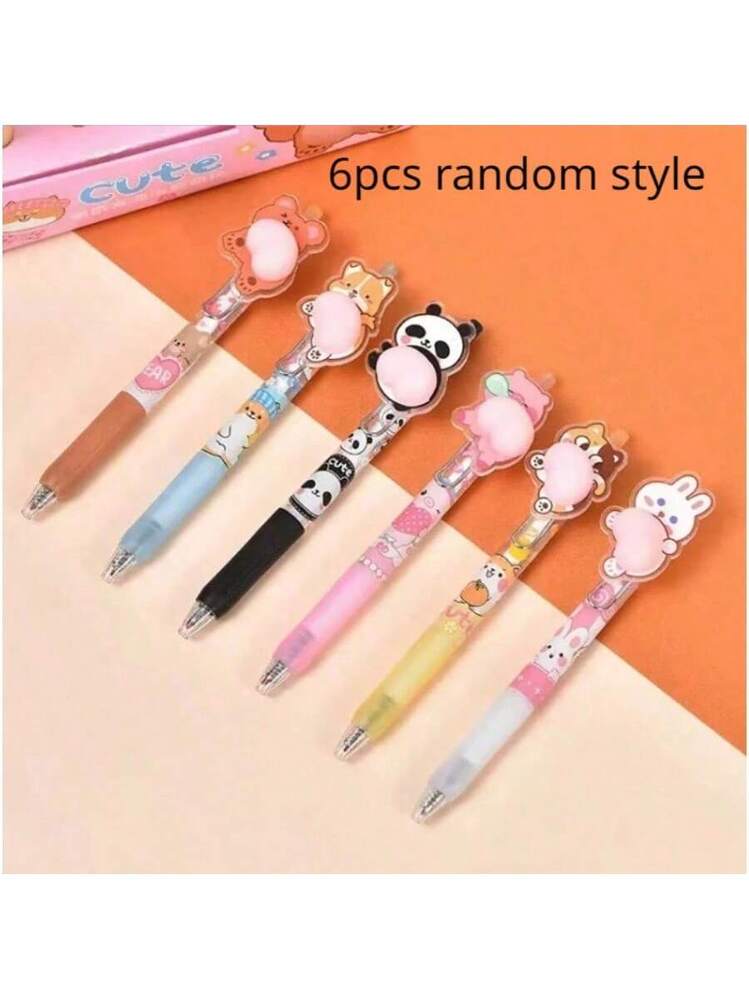 20 Penne A Sfera Con Inchiostro Gel Nero 0,5 Mm - Design Kawaii A Forma Di Panda - Cancelleria Divertente Per Bambini E Scuola - 6