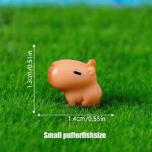 Mini Landscape Creative Lovely Water Pig Capybara Figurine Ornament For Home/Car/Desk Decoration Best Gifts Birthday - Multicolor - View 23