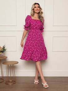 Women Dresses - Rose Red - View 1