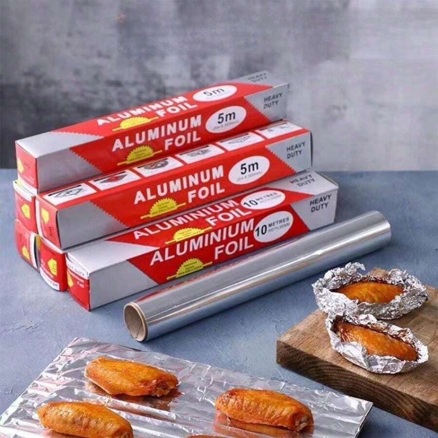 1pc Thickened Aluminum Foil Air Fryer Silicone Paper For Baking