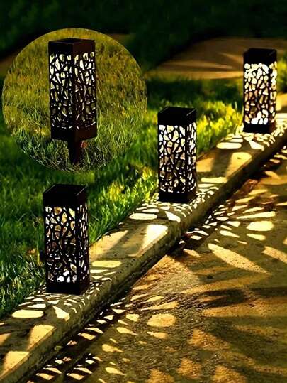 1pc/6pcs Solar Outdoor Lighting Solar Decorative Path Lights Garden Lawn Lights Outdoor Waterproof Solar LED Landscape Garden Lighting Halloween Christmas Thanksgiving Gift