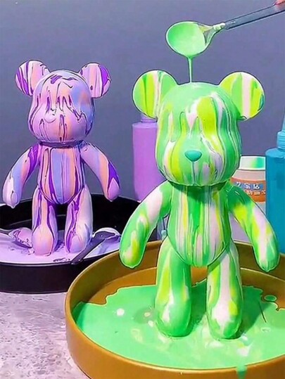 1 Stück 23cm weißer Teddybär Dekofigur (Farbe kann leicht variieren, Verpackung wird zufällig versendet)