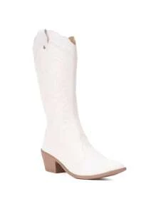 Domidona Women Knee-High Boots - 米色 - 查看 1