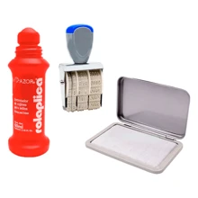 Sello Fechador Dia Mes Año P Oficina Negocio + Tinta + Cojin - Rojo - Ver 1