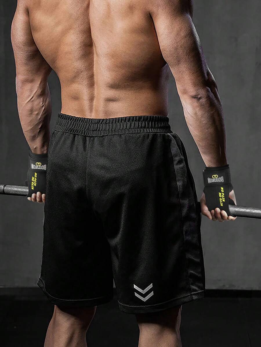 GOUNOD 1pair Microfiber Wrist Straps, For Weightlifting Maximum Grip