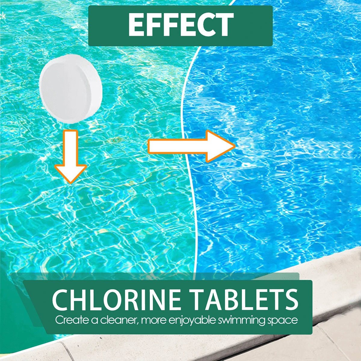 1pc, Pool Cleaning Tablets, Descaling Effervescent Tablets, Water