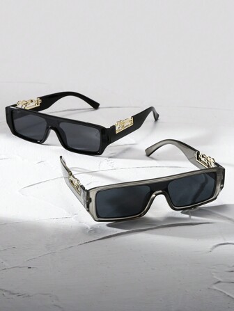 2pcs Fashionable Black Leopard Printed Eyeglasses For Men, Suitable For Driving And Beach Beach Accessories Glasses Shades For Summer Beach Vacation,Outdoor,Travel