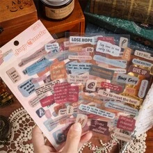6入組心靈溫暖簡約貼紙系列復古剪貼 DIY 裝飾拼貼貼紙 - 彩色 - 查看 7