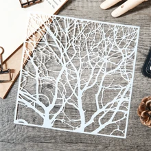 1pc The Joy Of Art Branches DIY Stencil For Wall Painting Scrapbook Coloring Embossing Album, Decorative Paper Card Template