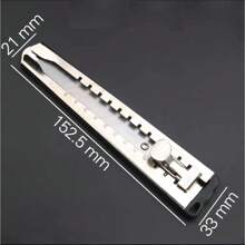 Estilete com Lâmina em Metal 15 Cm Profissional Com Trava - Prata - Visão 5