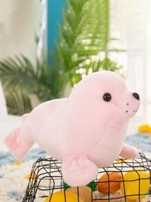 1 pieza Peluche de foca adorable, muñeco de animal marino como regalo de cumpleaños y decoración del hogar - Multicolor - Ver 8