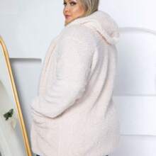 Plus Size Overcoats - White - View 2