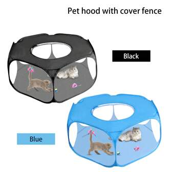 1pc Portable Outdoor Pet Fence With Cover, Foldable And Breathable Pet Tent, Ideal For Outdoor Activities