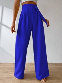Women Pants - 寶藍色 - 查看 1