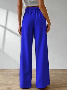 Women Pants - 寶藍色 - 查看 4