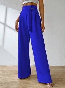 Women Pants - 寶藍色 - 查看 2
