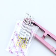 50入組家用縫紉機針，適用於老式和多功能縫紉機，5種不同尺寸11/75、12/80、14/90、16/100、18/110的規格 - 銀色 - 查看 3