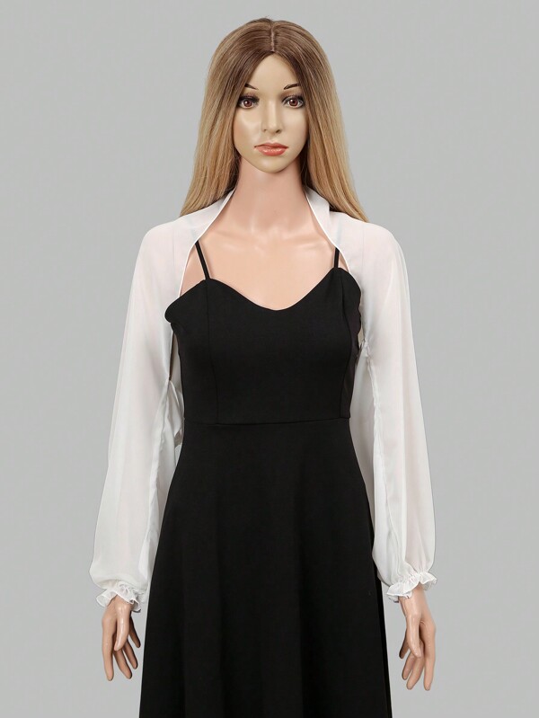 1 pieza Chal de unicolor de moda para mujer, adecuado para uso diario, fiesta o como abrigo, chaqueta, cubierta para vestido Cami y protección solar