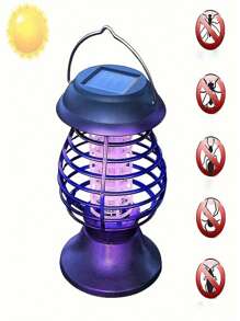 1pc, Solar Powered Mosquito Trap Cordless Garden Lamp - Waterproof & Portable &  Insect Killer - Perfect For Mosquitoes/Moths/Flies, Pest Control, Apartment Essentials, Household Gadgets