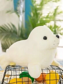 1 pieza Peluche de foca adorable, muñeco de animal marino como regalo de cumpleaños y decoración del hogar - Multicolor - Ver 10