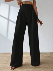 Women Pants - 黑色 - 查看 4