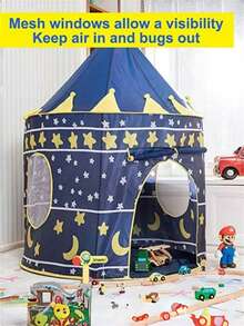 Casa De Campaña Para Niña Castillo Princesas Facil De Armar,tienda De Juegos,Casita Infantil con Diseño Portátil y Plegable - Multicolor - Ver 10