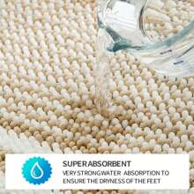 1 件升级版厚雪尼尔浴垫，防滑，超强吸水，柔软舒适，可用于卧室、入口、厨房、浴室，可机洗家居浴室装饰浴室地毯地毯户外地毯门垫秋季装饰浴室配件 - 卡其色 - 查看 6