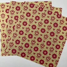 100 piezas Papel pergamino impreso, resistente al aceite y antiadherente, ideal para cocinar y hornear - Rojo - Ver 10