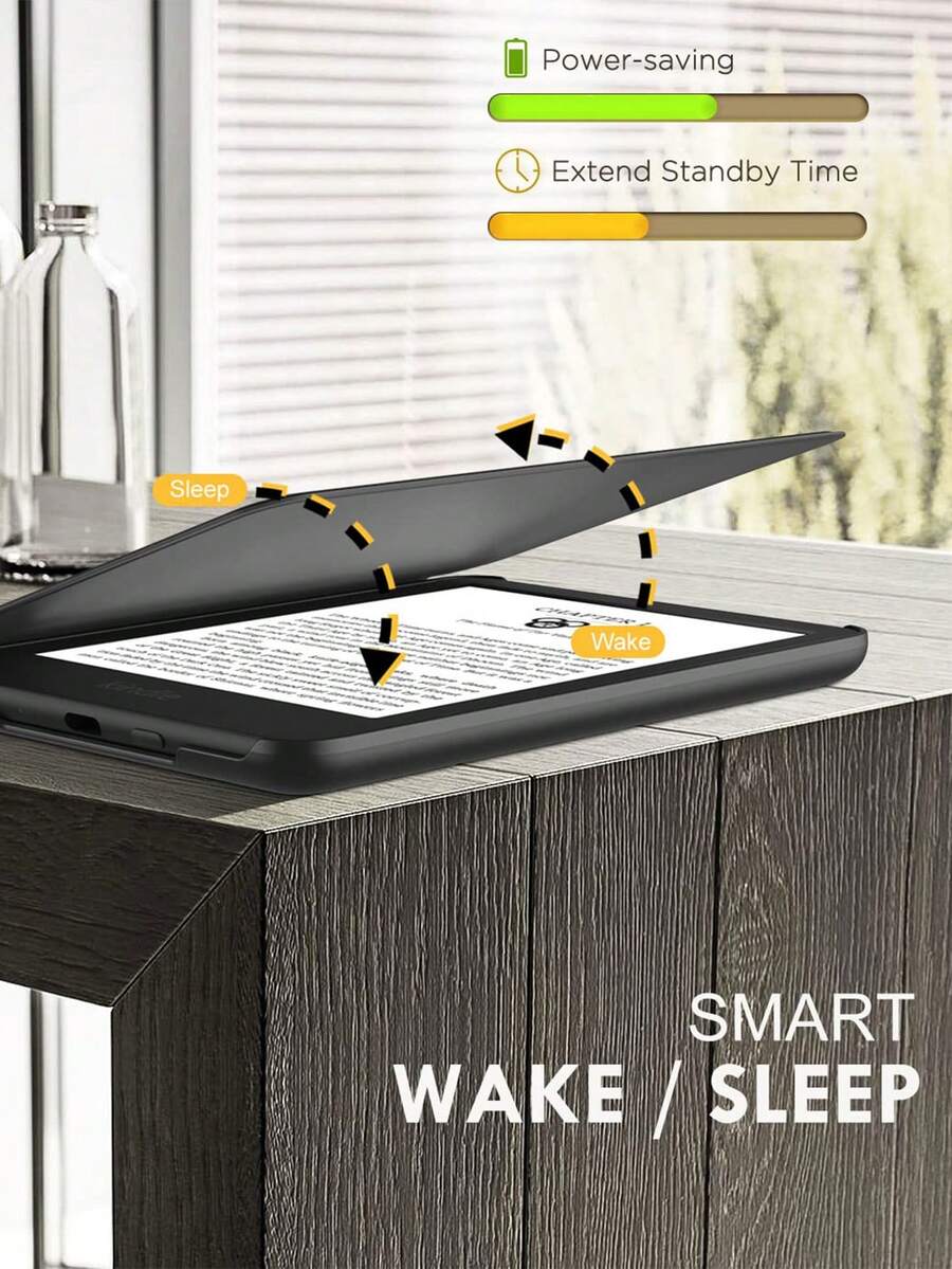 Pink Case For Kindle Paperwhite , Slim Fabric Cover, Lightweight PU Leather Smart Cover With