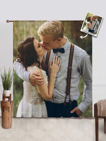 1pc Custom Photo Curtains, Personalized Curtains With Photo And Text, Curtains Photo Collage, Custom Dog Curtains, Personalized Dog Curtainss, Personalized Throws Curtains, Dog Picture Curtains, Collage Curtains, Best Friend Photo Curtains, Cozy Curtains, Family Photo Gift, Wedding Gift, Birthday Gifts, Mother's Day Gift, Father's Day Gift, Gift For Mom/Dad, Gift For Friend, Gift For Her